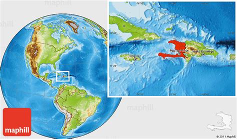 world map showing haiti location